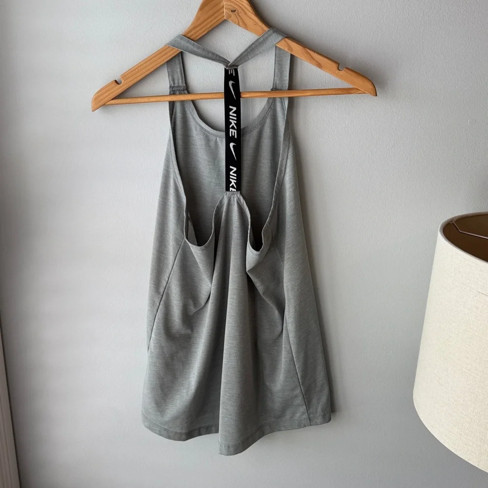 Nike Grey and Black Racerback Tank